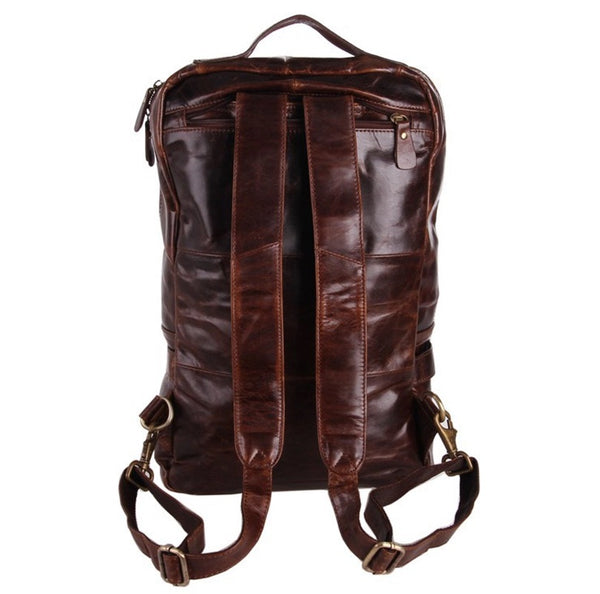 Genuine leather multifunctional backpack