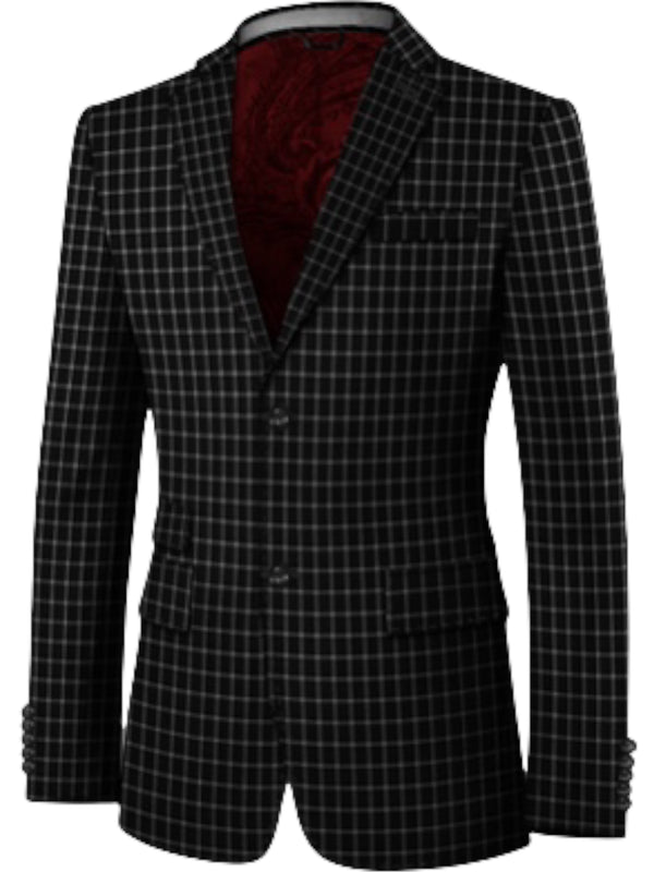 Black and white checkered two piece suit