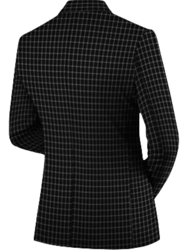 Black and white checkered two piece suit